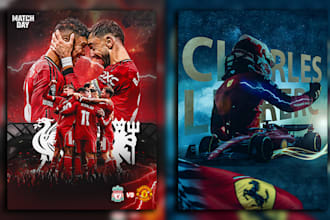 design professional sports graphics, posters, banner, flyer