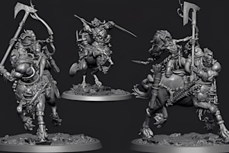 sculpt detailed 3d miniature dnd rpg wargame tabletop warhammer 40k zbrush print