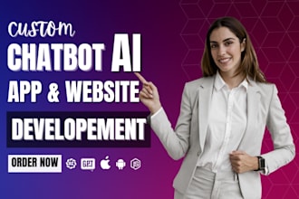 do ai website development, ai chatbot, ai web application, ai app developer