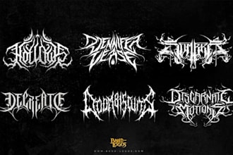 design a modern brutal metal logo