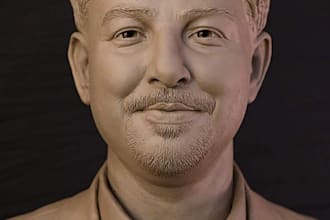 do realistic 3d head 3d bust 3d face model sculpture figurine portrait