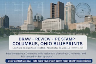 draw pe stamp permit plans for columbus ohio residential homes adu and remodels