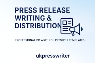 craft your press release and distribute through trusted professional PR channel