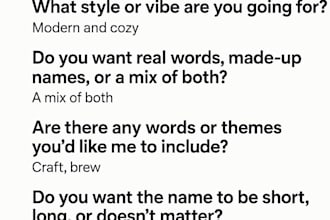 create a brand name or profile name or website name