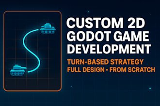 design and develop a 2d godot game , turn based strategy game development