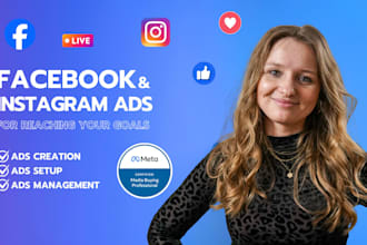 run your meta ads manager with facebook ads campaign and instagram ads campaign