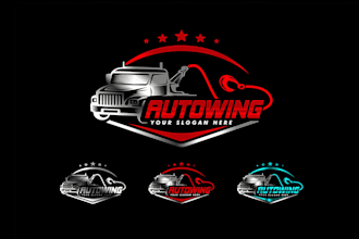 design custom automotive garage, towing, transport or trucking service logo