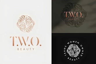 do luxury cosmetics makeup beauty salon spa logo design