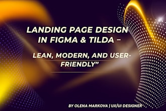 a clean and modern landing page in figma or tilda