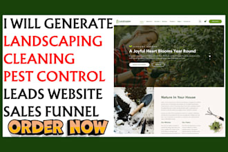 generate landscaping cleaning pest control leads garden home maintenance website