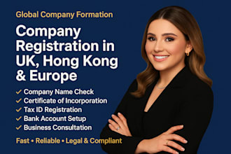 do company registration in uk, hongkong, ireland, portugal, romania,spain, italy