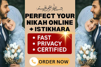perform online nikah with privacy and offer istikhara guidance