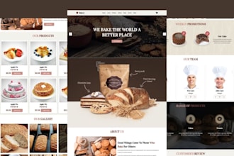 design bakery website restaurant website bakery cafe website catering website