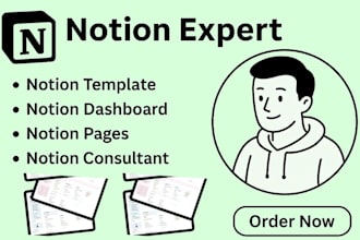 create advanced and aesthetic notion template with dashboard