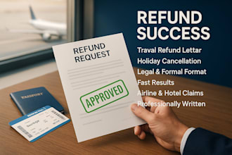 write travel refund or holiday cancellation compensation letters