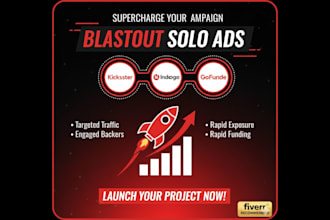 blastout solo ads for kickstarter indiegogo gofundme crowdfunding campaign