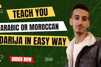 teach you arabic or moroccan darija in easy way
