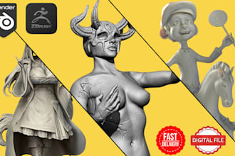 custom 3d printable figure toy character boardgame miniature stl for 3d printing