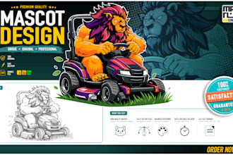 design mascot logo and convert it to vector svg