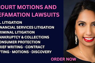 draft court pleadings, motion, lawsuit, complaint, petition, appeal, answer, nda