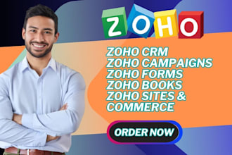 zoho CRM setup zoho desk zoho campaign zoho people zoho forms zoho automation