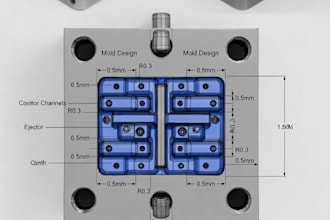 design and prepare 3d mold design 3d printable stl models for rapid prototyping