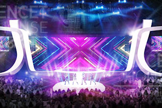 design event stage 3d rendering