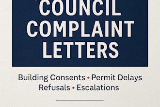 write a professional council or government complaint letter