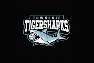 design township tiger sharks team logo