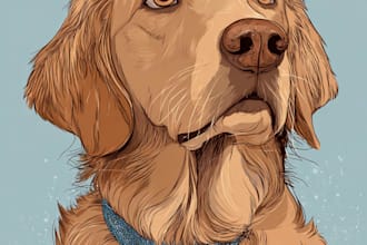 make a disney pets portrait illustration in disney style