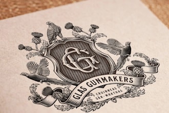 do unique heraldic, luxury, vintage shield logo design