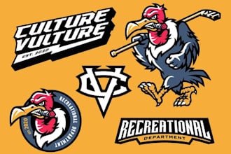 design modern college sports animal mascot logo for you
