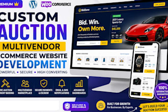 multivendor auction car website, art, real estate motorcycle auto part website