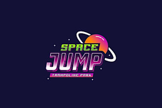 design particular space themed adventure park logo