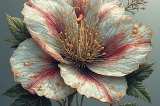 make a beautiful botanical or floral illustration