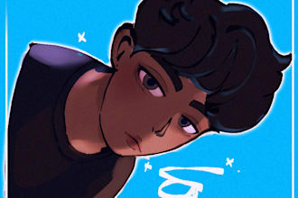 draw anime art illustrations for oc, fan art, pngtuber