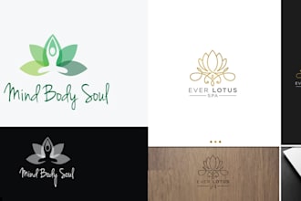 design yoga, wellness, spa, health and fitness logo