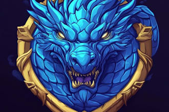 unique fantasy dungeon game logo title pack with