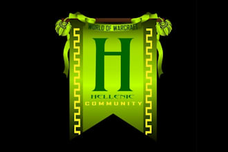 design modern warcraft hellenic community logo