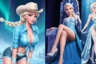 paint your cartoon portrait in disney style