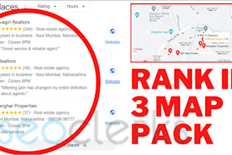 do 25,950 google maps and rank your business in local 3 pack