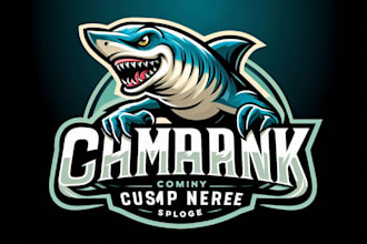 create a professional shark mascot logo with bold personality