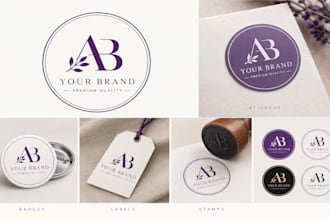 design a modern and professional round logo design, stickers, badges,label,stemp