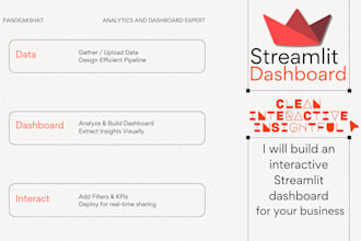 build an interactive streamlit dashboard for your business