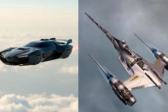 make a concept art spaceship or vehicle design