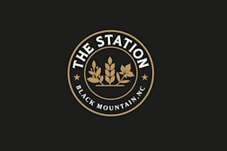 design station coffee beer wine logo