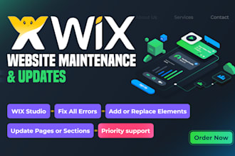 fix issues, update, redesign, and maintain your wix website