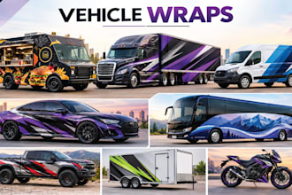 design food truck wrap,  truck wrap, van wrap, car wrap  other all vehicle warp