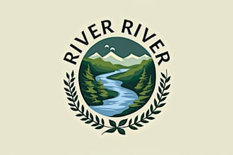 make eye catching river national park mascot logo  only 12 hours