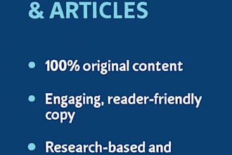 write SEO blog posts and articles